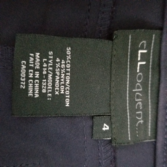 ELLOQUENT | blue stretch work pant - Picture 6 of 7